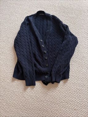 Brandy Melville Navy Cable-Knit Sweater